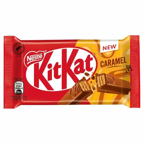 Kit Kat - 4 Finger Caramel Milk Chocolate Bar 41,5 Gram