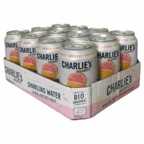 Charlie's - Natural Soa Sparkling Water Orange & Mandarijn 330ml 12 Blikjes