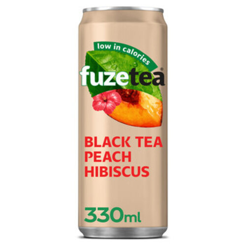 Fuze - Ice Tea Black Tea Peach Hibiscus 330ml 24 Blikjes