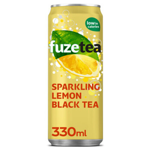 Fuze - Ice Tea Sparkling Lemon Black Tea 330ml 24 Blikjes Fuze - Ice Tea Sparkling Lemon Black Tea 330ml 24 Blikjes