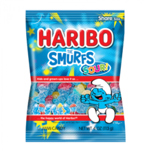 Haribo - Sour Smurfs Peg Bags 113 Gram