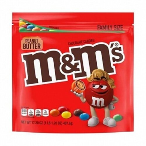 M&M's - Peanut Butter Family Size 488 Gram