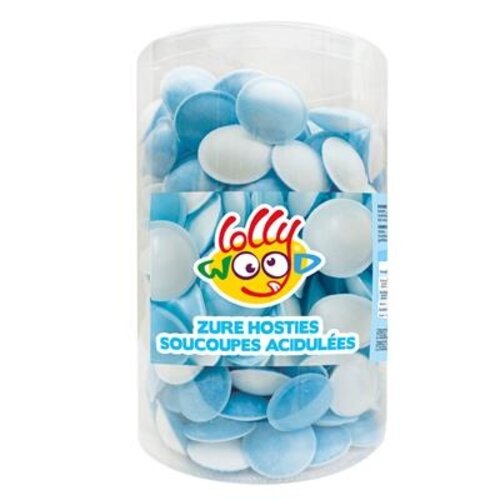 Zure Hosties/Ufo's Wit/Blauw 325 Gram