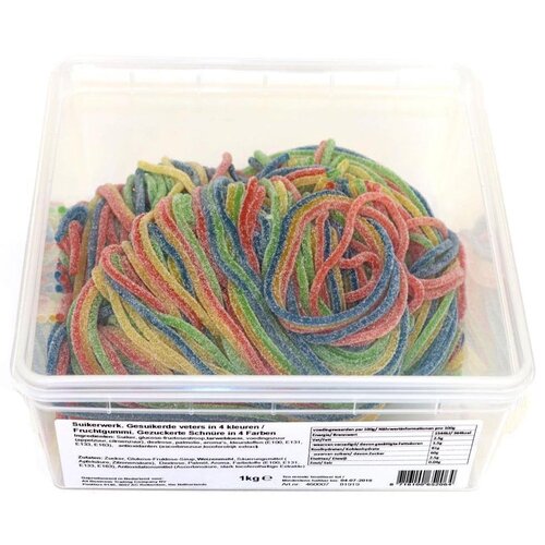 Zure Gekleurde Veters 1 Kilo