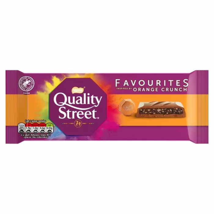 Quality Street Quality Street - Orange Crunch Chocolate Sharing Bar 84 Gram ***THT 04-2024***