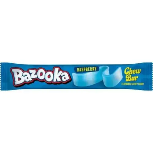 Bazooka Chew Bar Blue Raspberry 14 Gram