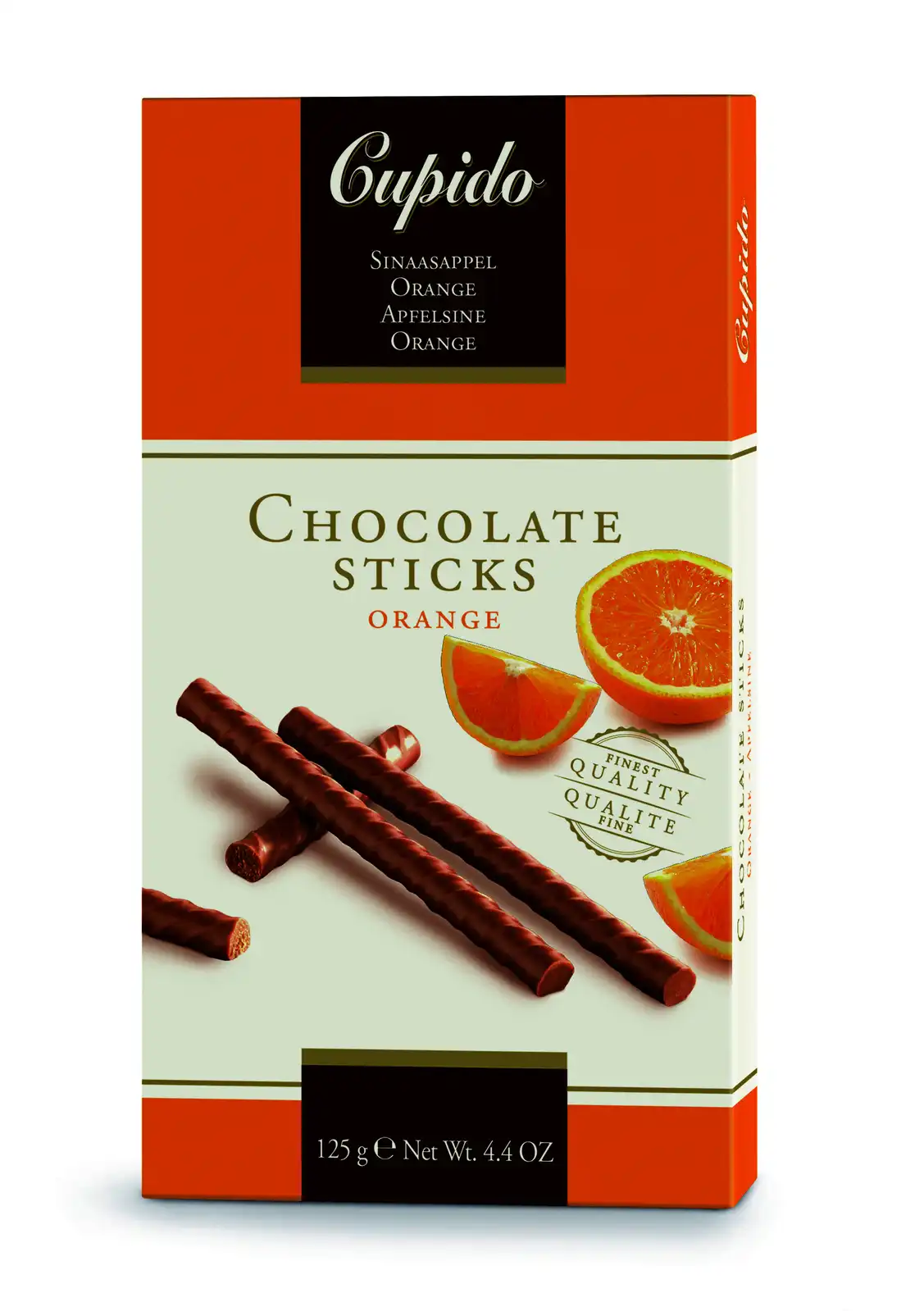 Cupido chocolade Cupido - Sticks Orange 125 Gram