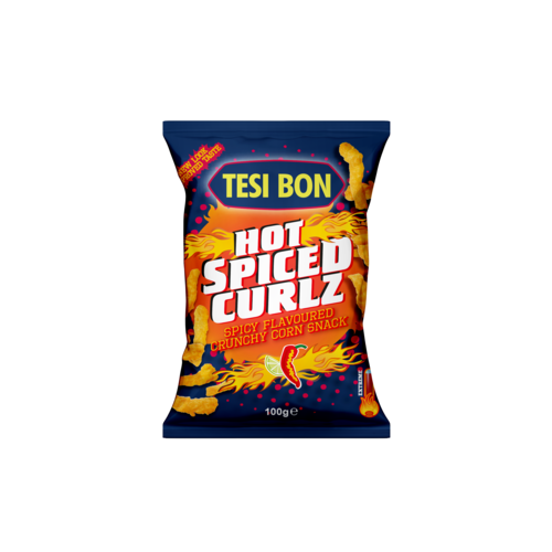 Tesi Bon - Hot Spiced Curlz 100 Gram Tesi Bon - Hot Spiced Curlz 100 Gram