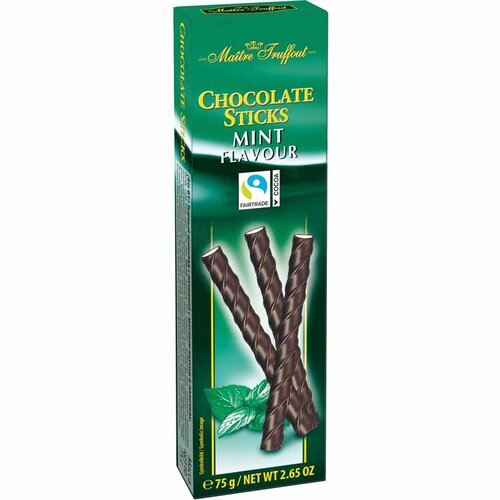 Maitre Truffout - Schokoladen Sticks Mint 75 Gram