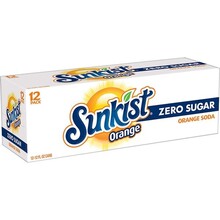 Sunkist - Orange Zero Sugar 355ml 12 Blikjes