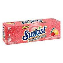 Sunkist - Strawberry Lemonade 355ml 12 Blikjes