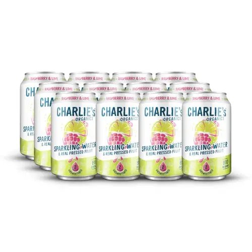 Charlie's - Natural Soda Sparkling Water Raspberry Lemon 330ml 12 Blikjes