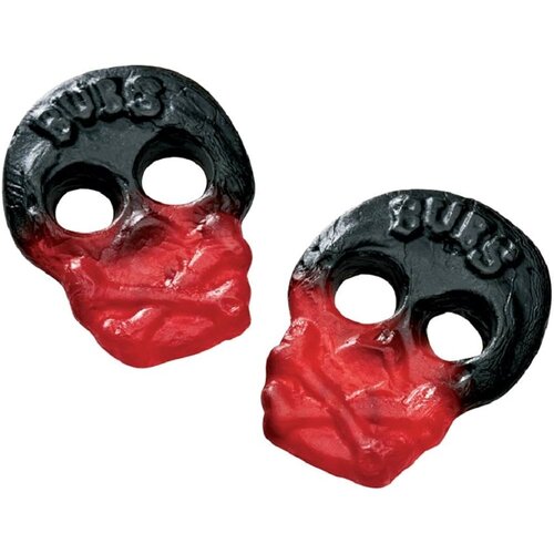 Bubs - Winegum Raspberry/Licorice Skulls 200 Gram