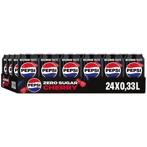 Pepsi - Zero Sugar Cherry 330ml 24 Blikjes