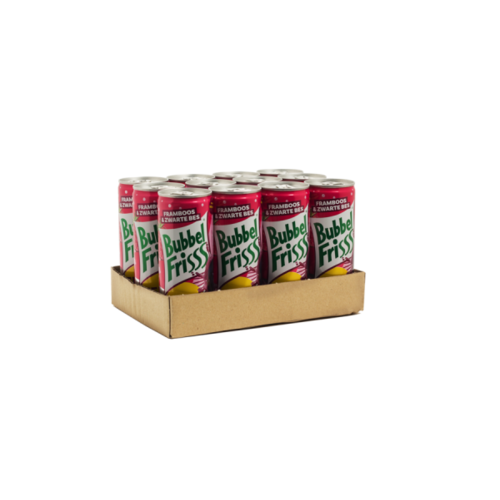 Bubbel Friss - Zero Framboos & Zwarte Bessen 250ml 12 Stuks