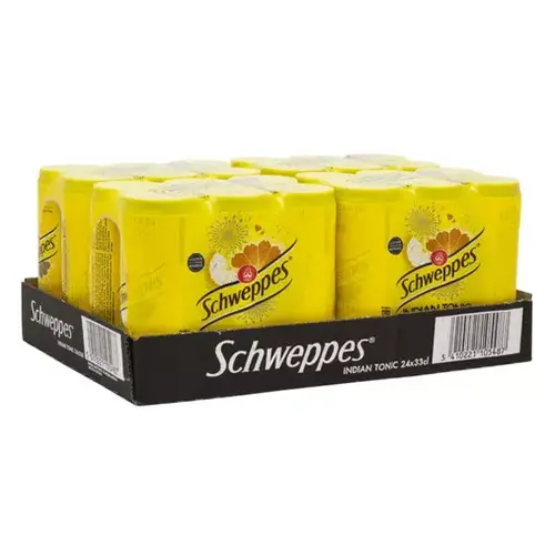 Schweppes - Zero Indian Tonic 330ml 24 Blikjes