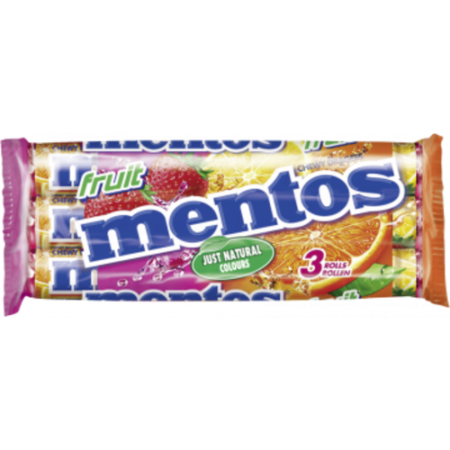Mentos - Fruit 3-Pack 112,5 Gram