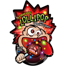 Striking - Lollipop with Popping Candy Cola 13.8 Gram