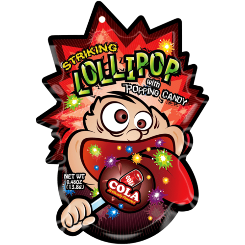 Striking - Lollipop with Popping Candy Cola 13.8 Gram