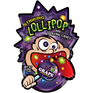 Striking - Lollipop with Popping Candy Grape 13.8 Gram