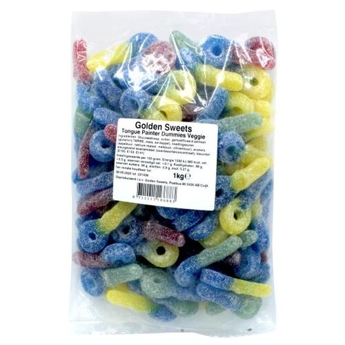 Golden Sweets - Tongue Painter Dummies Veggie 1 Kilo Golden Sweets - Tongue Painter Dummies Veggie 1 Kilo