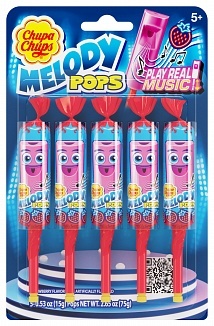 Chupa Chups Chupa Chups - Melody Pops Strawberry 75 Gram afbeelding