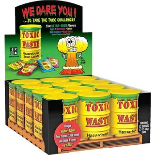 Toxic Waste Sour Candy Drum 42 Gram 12 Stuks (Halal)