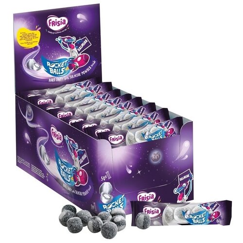Frisia - Rocket Balls Salmiak 5-strip 50 Stuks Frisia - Rocket Balls Salmiak 5-strip 50 Stuks
