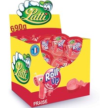 Lutti - Roll Up Strawberry 29 Gram 24 Stuks