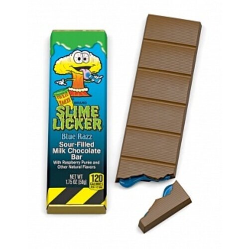 Toxic Waste - Slime Licker Chocolate Bar Blue Razz 50 Gram