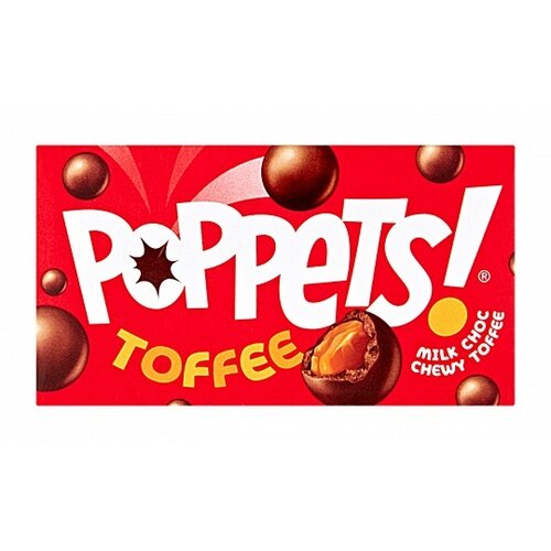 Poppets - Milk Choc Coated Chewy Toffee 39 Gram