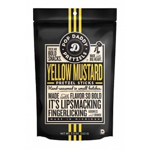 Pop Daddy Pretzels - Yellow Mustard 212 Gram