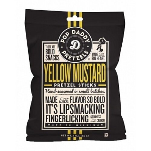Pop Daddy Pretzels - Yellow Mustard 85 Gram