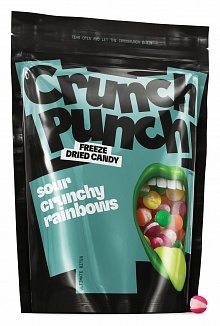 Crunch Punch Crunch Punch - Freeze Dried Candy - Sour Crunchy Rainbows 100 Gram