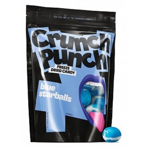Crunch Punch - Freeze Dried Candy - Blue Starballs 100 Gram