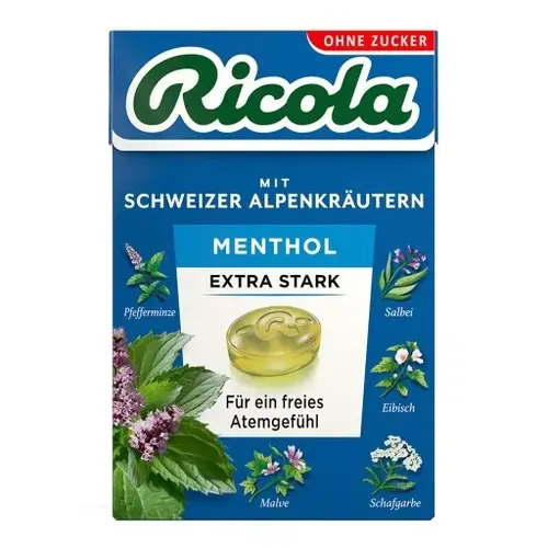 Ricola - Menthol Extra Stark 50 Gram (suikervrij)