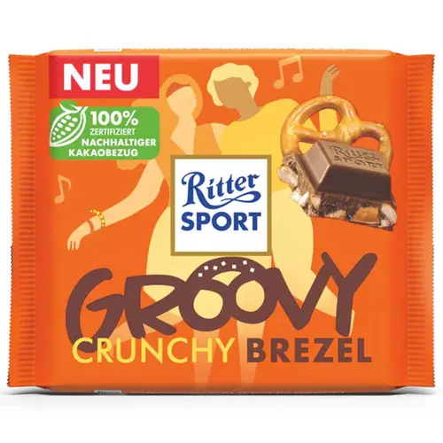Ritter Sport - Tafelschokolade Groovy Crunchy Brezel 100 Gram