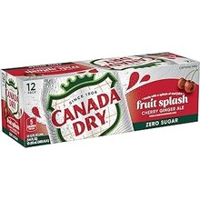 Canada Dry - Ginger Ale Cherry Zero Sugar 355ml 12-Pack
