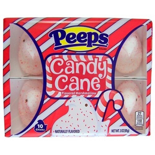 Peeps - Candy Cane Chicks 10-Pack 85 Gram