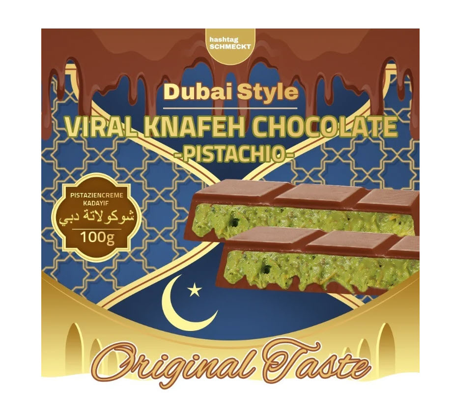 Dubai Style - Viral Knafeh Chocolate Pistachio 100 Gram afbeelding