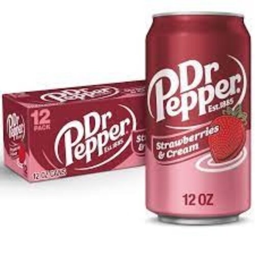 Dr. Pepper - Strawberry Cream 355ml 12 Blikjes