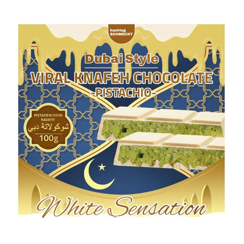 Dubai Style - Viral Knafeh Whtie Chocolate Pistachio 100 Gram