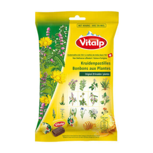 Vitalp - Kruiden Pastilles 20 Kruiden & Honing 75 Gram