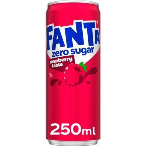 Fanta - Raspberry Zero Sugar 250ml 12 Blikjes