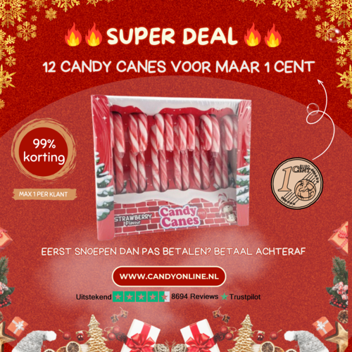 Jouy & Co - Candy Canes Strawberry 144 Gram