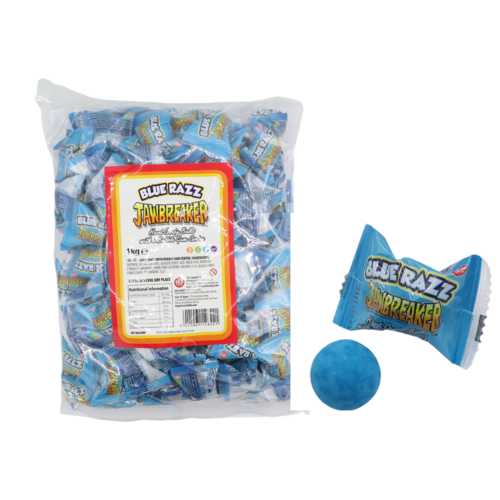 Zed Candy - Blue Raspberry Jawbreaker Bag 1 Kilo (Halal)