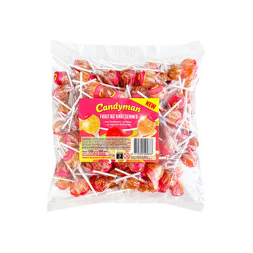 Candyman - Fruitige Knotsenmix 1300 Gram 100 Stuks