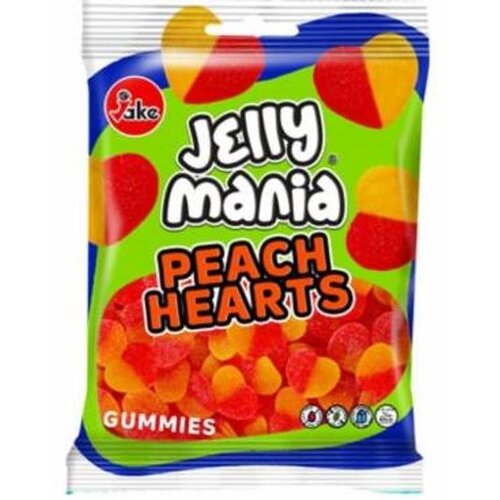 Jake - Jelly Mania Peach Hearts 100 Gram (Halal)