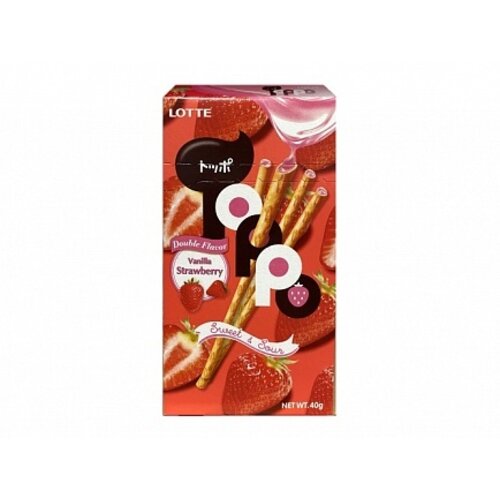 Lotte - Toppo Vanilla Strawberry 40 Gram