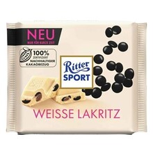 Ritter Sport - Weisse Lakritz/Witte Chocolade Met Drop 100 Gram